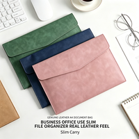 Porte-documents en cuir véritable pour entreprise, organiseur de dossiers, étui à outils en cuir véritable, logo personnalisé, format A4, ensemble de dossiers de bureau
