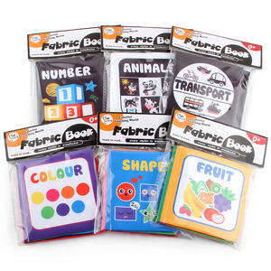 Ensemble de livres en <span class=keywords><strong>tissu</strong></span> doux noir et blanc pour bébés, jouet éducatif pour nourrissons avec formes géométriques, <span class=keywords><strong>livre</strong></span> en <span class=keywords><strong>tissu</strong></span> éducatif - Product Image 2