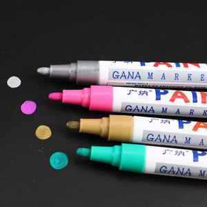 <span class=keywords><strong>12</strong></span> colori vernice marker marcatura sul pneumatico auto finestra di ceramica acrilico punta in metallo pittura ad olio penna di indicatore - Product Image 3