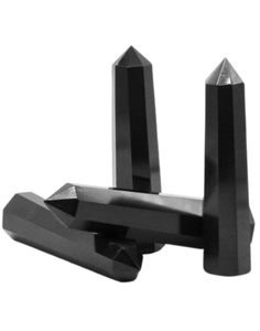 Torre de cristal de turmalina negra de calidad de exportación para equilibrio de chakras y decoración del hogar disponible a precio con descuento - Product Image 1