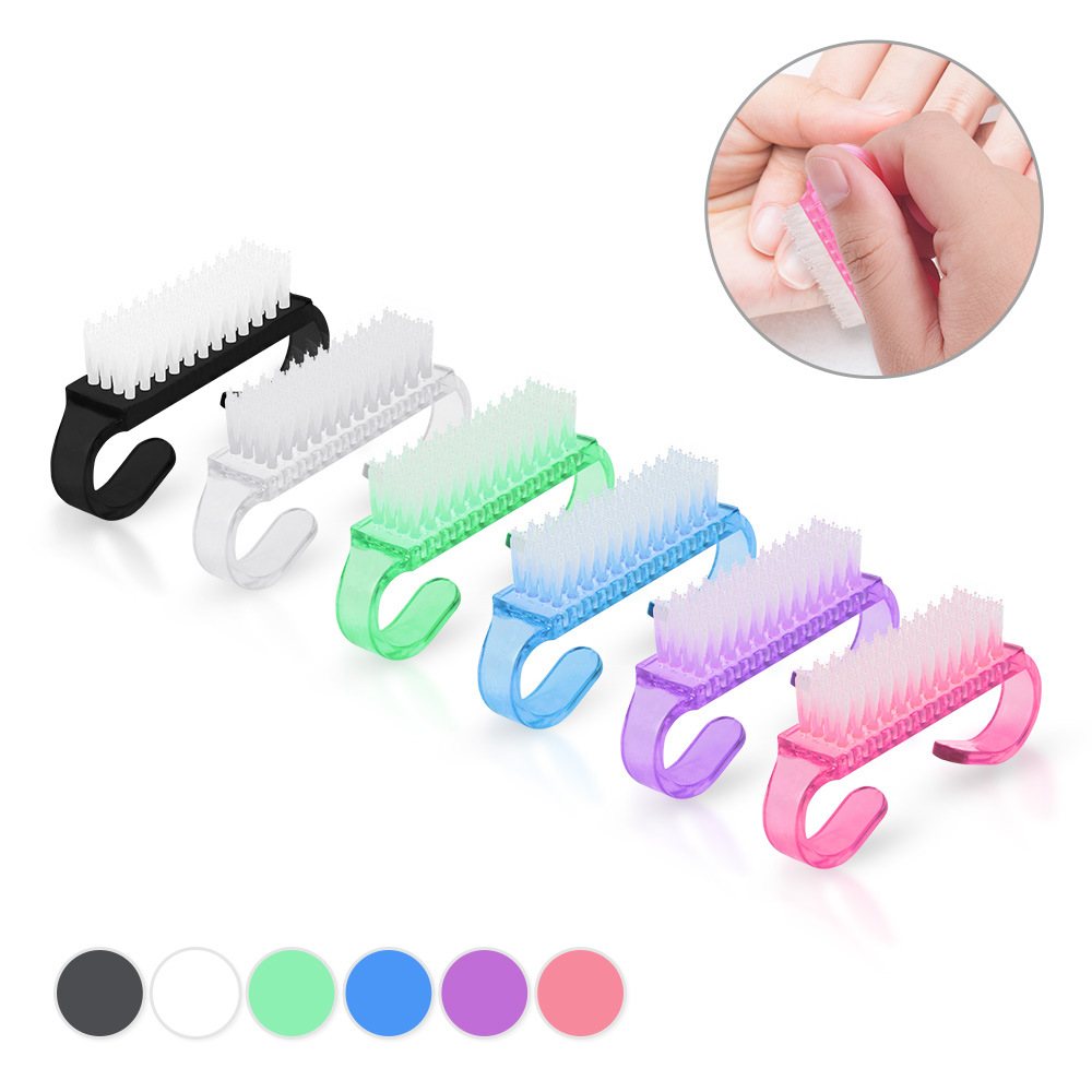 Щетка для чистки ногтей художественный инструмент для маникюра и педикюра мягкая маленькая щетка-рожок пластиковая щетка для удаления пыли Инструменты