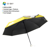 Parapluie de voyage pliable personnalisé, couleur et motif personnalisés, anti-UV, léger, portable, cadeau publicitaire, souvenir d'entreprise