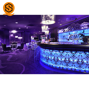 Comptoir de bar illuminé à LED, de taille personnalisée, pour usage extérieur et commercial, en usine - Product Image 2