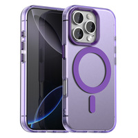 Coque de téléphone magnétique transparente mate en PC, protection tendance pour iPhone 18 17 16 Pro Max 15 Plus 14 13 12 11