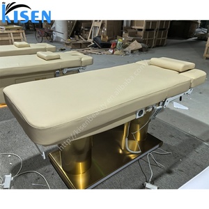 Lit de massage esthétique haut de gamme Kisen pour salon de beauté, 4 moteurs, électrique, réglable, pour soins du visage et spa - Product Image 2