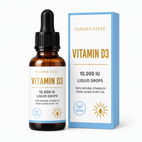 Huile de vitamine D3 végane 10000 UI issue d'algues et de lichens