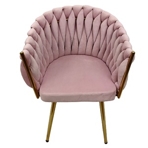 Meubles de salle à manger commerciale Chaises de salle à manger en velours <span class=keywords><strong>Madame</strong></span> Gold Leg Chairs Silla Para Tocador Green Velvet Dining Chairs - Product Image 4