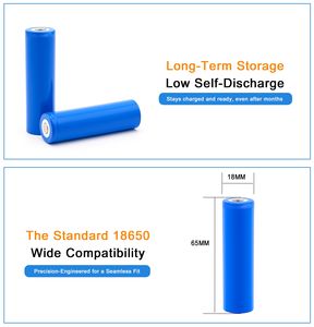 Fabrik-Großhandel 18650 Akku 3,7V Wiederaufladbarer Lithium-Ionen-Akku 3,7V für Hochleistungs-Taschenlampen - Product Image 2
