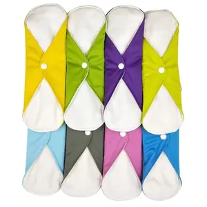 Многоразовые прокладки для женщин, бамбуковые хлопковые простые гигиенические менструальные прокладки с обычным потоком, моющиеся подкладки для трусиков, тканевые прокладки