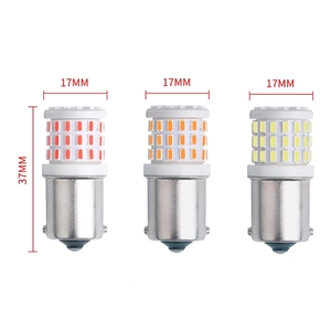 BAU15S-bombilla LED <span class=keywords><strong>7507</strong></span> <span class=keywords><strong>PY21W</strong></span> 1156PY de alta potencia, amarillo ámbar, 57 SMD 3014, luces de señal de giro delantero, lámpara indicadora de dirección - Product Image 4