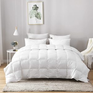 Premium 100% Cotton White King-Size <strong>Duvet</strong> Insert <strong>All</strong> <strong>Season</strong> Medium Warmth Custom Feather Comforter White Cotton Cover for Hotels - Product Image 4