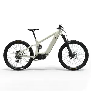 Bafang M510 250W Mid Drive Ebike Carbon Fiber Full Suspension 140 Travel Soft Tail eMTB Bicycle 29er Electric Mountain Bike