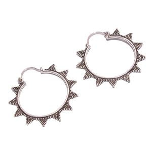 Pendientes de Plata de Ley 925 hechos a medida para mujeres y niñas, joyería de boda de estilo indio bonito sin piedras - Product Image 1