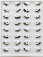 Faux cils en bande noire souple et fine, effet œil de chat, faits à la main, avec bande transparente, vente en gros