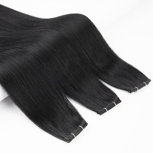 Extensiones de Cabello Humano Profesionales, Invisibles, con Trama Plana, Doble Trama, Cortables en Cualquier Punto, Trama Delgada Genius - Product Image 1