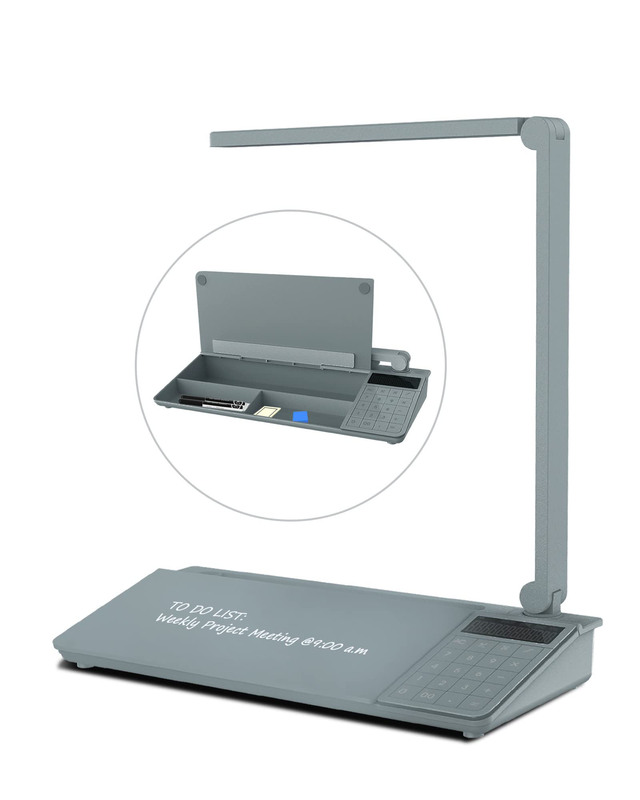 Glass Desktop Whiteboard With Lamp and