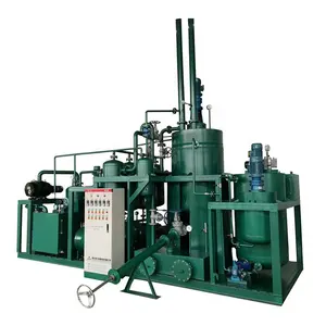 Auto PLC Control Waste Car Motor Oil Refining to Diesel Oil Machine