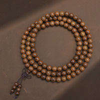 6mm 8mm 13 12 108 Perlen Mala Armband Elastisches Sandelholz Meditations-Gebetsarmband Modischer Holzschmuck