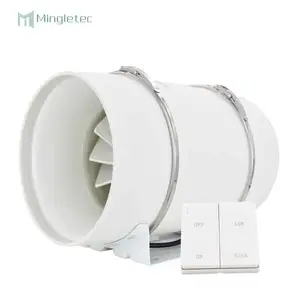 Plastic big size 2 Speed Oblique Pressurized Office Home Ventilation Exhaust Inline Duct Fan