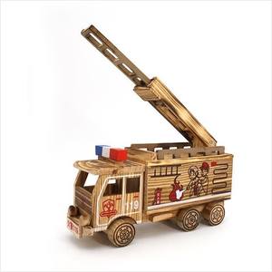 Nouveaux jouets Montessori éducatifs en bois, ensemble de chantier de construction, grue en bois, voitures <span class=keywords><strong>pour</strong></span> tout-petits, enfants - Product Image 5