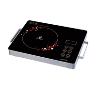 Plaque en verre et cristal boîtier métallique portable 2200W table de cuisson électrique en céramique