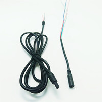 M8 Mini prise étanche à 2 conducteurs câble de capteur de toilette intelligent connecteur mâle femelle transparent en cristal avec isolation en PVC