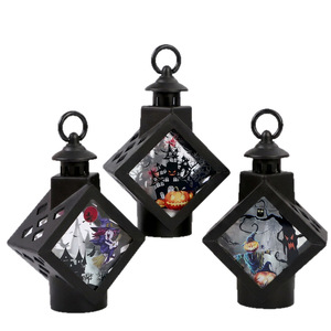 Decoración Popular de Halloween, Luz LED, Lámpara de Vela con Forma de <span class=keywords><strong>Fantasma</strong></span>, Estilo Chino Moderno con Diamantes, para Decoración de Mesa de Fiesta, Regalo - Product Image 3