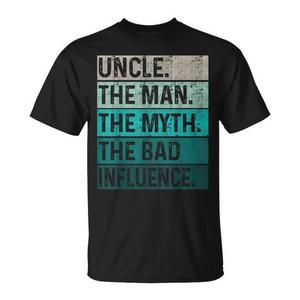 T-shirt Uncle The Man The Myth The Bad Influence pour hommes, idée cadeau - Product Image 1