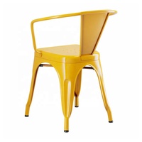 Chaise en métal moderne, style rustique, chaise de café en fer, style rétro, idéale pour le bureau à domicile et les bars.
