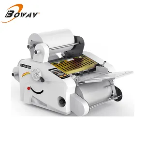 F350E Auto feeding double sides roll film Cold Hot lamination machine for digital printshops