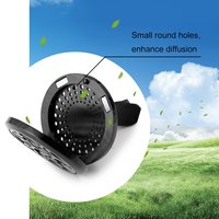 Parfum de voiture en acier inoxydable Aromathérapie Rafraîchisseur d'air Parfum Diffuseur d'huiles essentielles Médaillon noir avec clip d'aération 12 tampons en feutre
