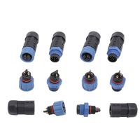 Konektor Luar Ruangan AHUA Male to Female M15 2 Pin Tahan Air IP68 untuk Catu Daya 10A 1.5 1.0 Kabel