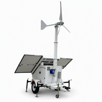 Générateur mobile hybride éolien-solaire tout-en-un, station d'alimentation portable hors réseau, stockage de batteries GW Mobile 1210