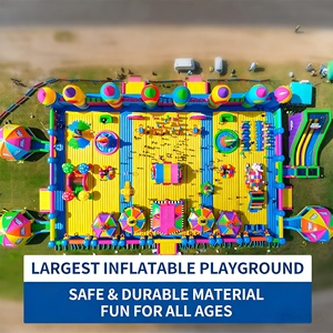 Parque de Atracciones Inflable Colorido para Niños y Adultos |   <span class=keywords><strong>Zona</strong></span> de Juegos Inflable y Trampolín para Exteriores - Product Image 4