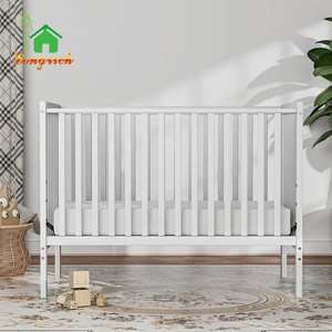 Natura in legno Full Size colore bianco letto per bambino piccolo bambino culla 5-in-1 convertibile - Product Image 5