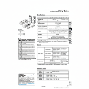 Table coulissante pneumatique SMC MXQ20-40BS pour équipement de manutention - Product Image 1