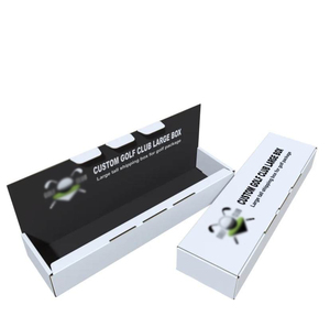 <span class=keywords><strong>Caja</strong></span> de embalaje de pelota de golf impresa personalizada con inserto de espuma <span class=keywords><strong>Caja</strong></span> de envío de palos de golf Revestimiento de esponja en relieve y laminación mate - Product Image 1