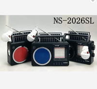 NS-2026sl Welt Empfänger Wiederauf ladbare Solar LED Taschenlampe Usb Sd Tf Mp3 Player Lautsprecher Fm Am Sw1-8 10 Bands Radio Mit Usb/Tf