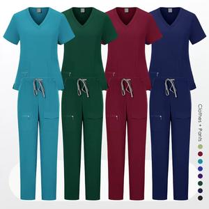 Ensemble de gommages unisexe pour hommes et femmes uniforme de médecin léger respirant pour femmes - Product Image 1