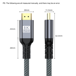 <span class=keywords><strong>Câble</strong></span> <span class=keywords><strong>HDMI</strong></span> 2.1 certifié OEM/ODM 8K ultra <span class=keywords><strong>haute</strong></span> vitesse 48 Gbps pour PS5/TV – Prix usine - Product Image 2