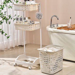 Plastic Laundry Basket Rectangle Clothes Storage Organizer Bathroom Use Openwork Design Thick Wall Household Bucket - Product Image 3