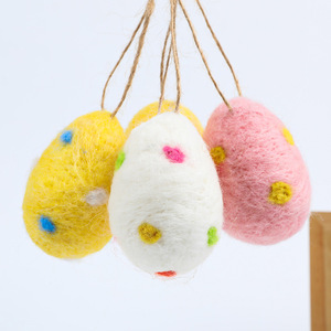 Huevos <span class=keywords><strong>de</strong></span> Pascua <span class=keywords><strong>de</strong></span> Fieltro <span class=keywords><strong>de</strong></span> Lana Artificial al por Mayor, Decoración Artesanal Hecha a Mano, Adornos Coloridos <span class=keywords><strong>de</strong></span> Pascua - Product Image 4