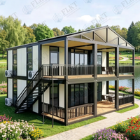 Maison conteneur préfabriquée de luxe extensible en acier galvanisé FLKT, durée de vie de 25 ans, robuste, résistante aux intempéries, pour hôtel