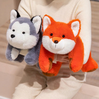 Poupées en peluche unisexes de la série Cute Little Animal Montées dans une voiture, Capybara Bear, couchées sur l'épaule, lavées créatives