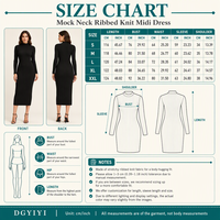 Robe midi pour femme en maille côtelée premium opaque 300 GSM, col montant, coupe trapèze, manches longues, élégante et confortable pour l'hiver, personnalisable avec logo OEM