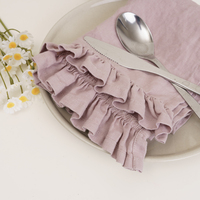 Napperons Faits Main 100% Lin Français, Bord Volanté, Réutilisables, pour Dîner, Maison et Mariage – Fabricant