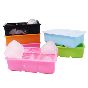 <span class=keywords><strong>Moule</strong></span> à glaçons en <span class=keywords><strong>silicone</strong></span> écologique de qualité alimentaire à 6 trous, bac à glaçons anti-fuite, fabricant de boules de glace pour whisky - Product Image 1