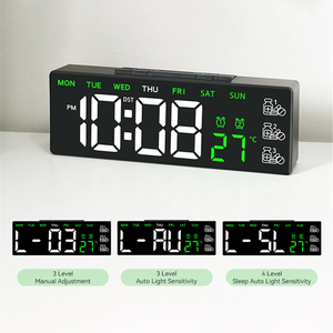 Réveil numérique électronique mini <span class=keywords><strong>pour</strong></span> table de chevet, avec lumière LED décorative de Noël, chargeur et fonction de veilleuse <span class=keywords><strong>pour</strong></span> chambre à coucher, idéal <span class=keywords><strong>pour</strong></span> les personnes âgées - Product Image 5