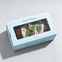 Boîte d'emballage personnalisée pour macarons blancs avec fenêtre transparente coulissante, boîte à pâtisserie blanche