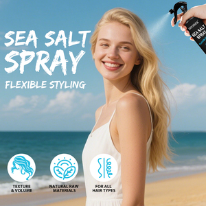 <span class=keywords><strong>Spray</strong></span> capillaire au sel marin 260 ml, extrait naturel d'algues rouges hydrolysées, <span class=keywords><strong>spray</strong></span> coiffant pour <span class=keywords><strong>cheveux</strong></span>, finit en apportant du volume, texturise et démêle les <span class=keywords><strong>cheveux</strong></span> - Product Image 1